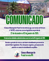 Câmara Municipal em recesso